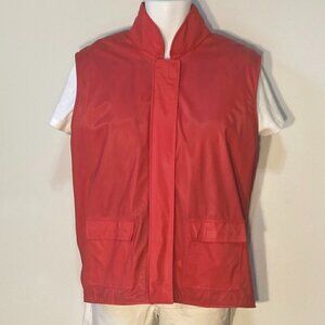 Selene Sport SZ 3X Red Polyvinyl Zip Front Outerwear Vest Poly Fleece lined